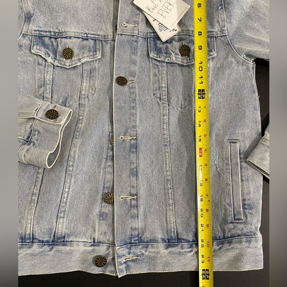 New Show Me Your MuMu Dover Jean Jacket Wedding Maid of Honor Boho Western - Picture 10 of 11